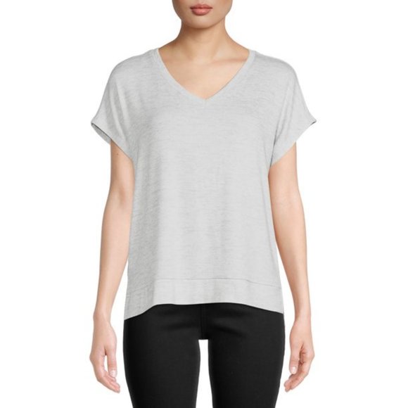 Time and Tru Women's Short Sleeve Textured Top - Picture 2 of 5